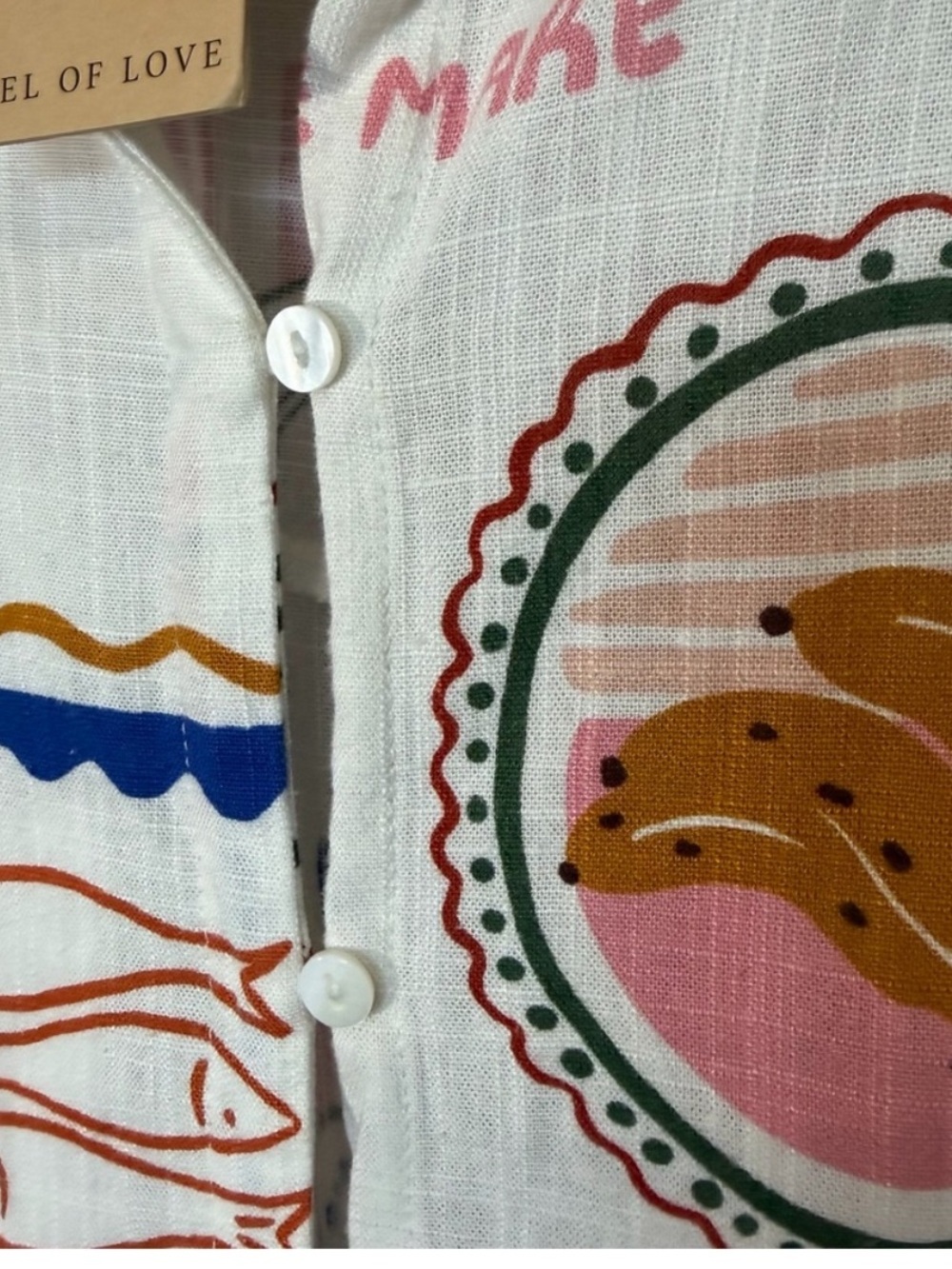 Label of Love Anthropologie Linen Blend Shirtdress 3/4 Sleeve in Size L - Picture 7 of 11